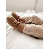 Petite Noé strikslofjes Merinowol brown