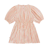 House of Jamie Balloon Dress (SS) Gold Vertical Stripes