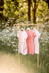 House of Jamie Relaxed Pocket Dress Peach Blush Mini Floral