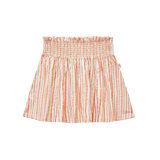 House of Jamie Smocked Skirt Gold Vertical Stripes