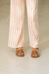 House of Jamie Classic Pants Gold Vertical Stripes