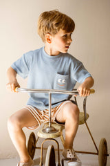 House of Jamie Oversized Pocket Tee Country Blue