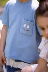 House of Jamie Oversized Pocket Tee Country Blue