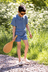 House of Jamie Oversized Polo Indigo