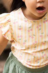 House of Jamie Ruffled Tee Cherry Party