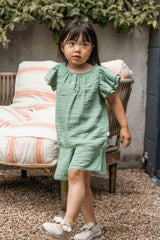 House of Jamie Girls Relaxed Shorts Ivy Sage