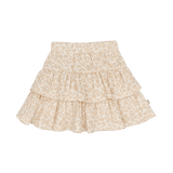 House of Jamie Ruffled Skirt Beige Leopard