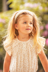 House of Jamie Ruffled Layer Dress Beige Leopard