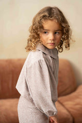 House of Jamie Puff Balloon Collar Jumper Mauve Rose