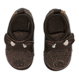 Melton Buffalo leather slippers Dark Brown