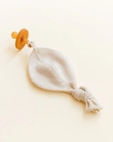 Hvid Titi speen- en knuffeldoekje cream