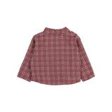 Búho baby tartan shirt pomegranate