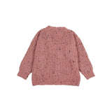Búho botonato cardigan peony