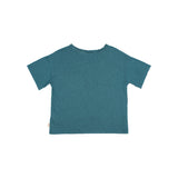 Búho pocket linen t-shirt green lake