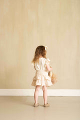 House of Jamie Ruffled Skirt Beige Leopard