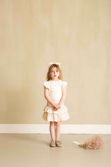 House of Jamie Ruffled Skirt Beige Leopard