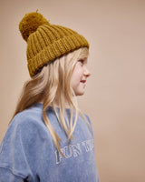 Búho soft knit hat ocre