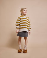 Búho stripes jumper ocre