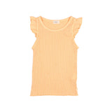 Búho rib ruffle t-shirt apricot
