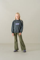 House of Jamie Shoulder Sweater Dark Slate