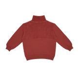 House of Jamie Zip Sweater Rustic Red