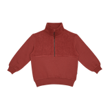 House of Jamie Zip Sweater Rustic Red