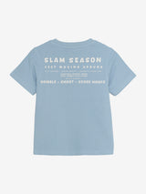 Daily Seven T-shirt Structure Print Ashley Blue