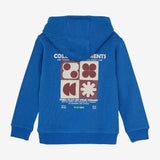 Daily Seven Hoodie Backprint Dusty Kobalt