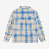 Daily Seven Shirt Check Print Dusty Kobalt