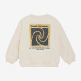 Daily Seven Oversized Sweater Backprint Sandshell