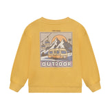 Daily Seven Oversized Sweater Backprint Fall Leaf