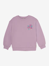 Daily Seven - Sweater Flower Backprint Dusty Lilac