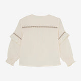 Daily Seven Shirt Longsleeve Ruffle Off White