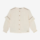Daily Seven Shirt Longsleeve Ruffle Off White