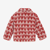 Daily Seven Teddy Jacket Heart Pale Mauve