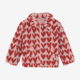 Daily Seven Teddy Jacket Heart Pale Mauve