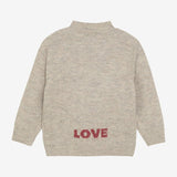 Daily Seven Knitted Sweater Flower Pale Mauve