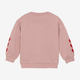 Daily Seven Sweater Heart Embroidery Pale Mauve