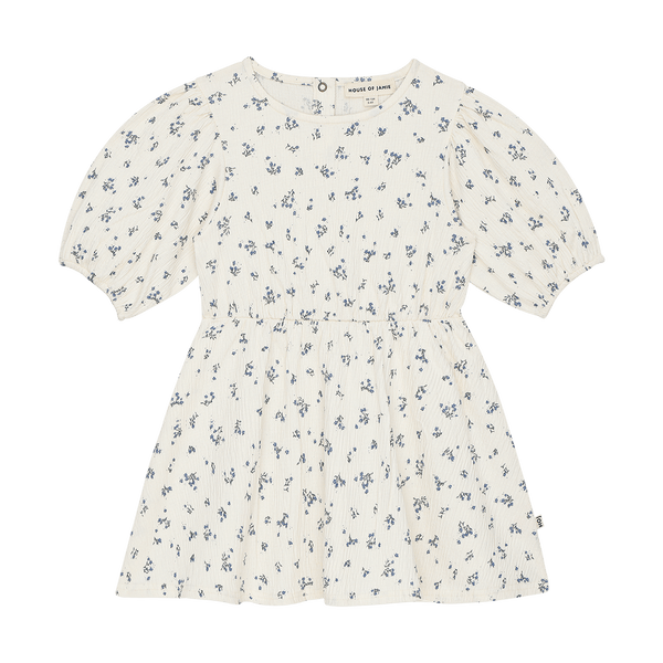 House of Jamie Balloon Dress (SS) Stone Blue Floral
