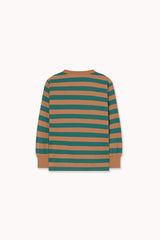 Tinycottons stripes sleeve knit tee dark green
