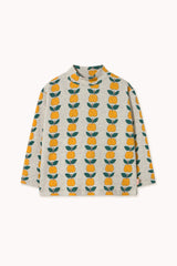 Tinycottons apples rib mockneck light cream heather