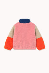 Tinycottons color block polar sherpa jacket dark blue