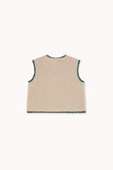 Tinycottons sherpa vest dark vanilla