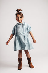 Baje Studio Mirabel jurk Blue denim light