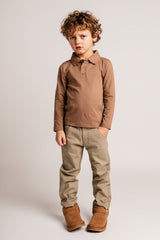 Baje Studio Broc poloshirt Brown cacao