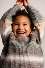 Baje Studio Bern trui Grey melange multicolor