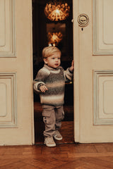 Baje Studio Bern trui Grey melange multicolor