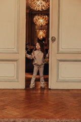 Baje Studio Vouvry flared sweatpants Sand melange multicolor