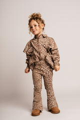 Baje Studio Preda flared legging Sand desert AOP