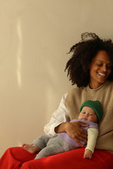 Hvid beanie Fonzie Kids grass